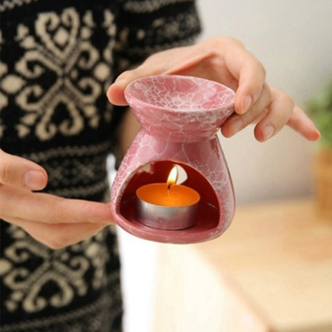 Ceramic Hollow Out Essence Oil Lamp
