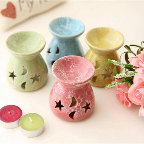Ceramic Hollow Out Essence Oil Lamp